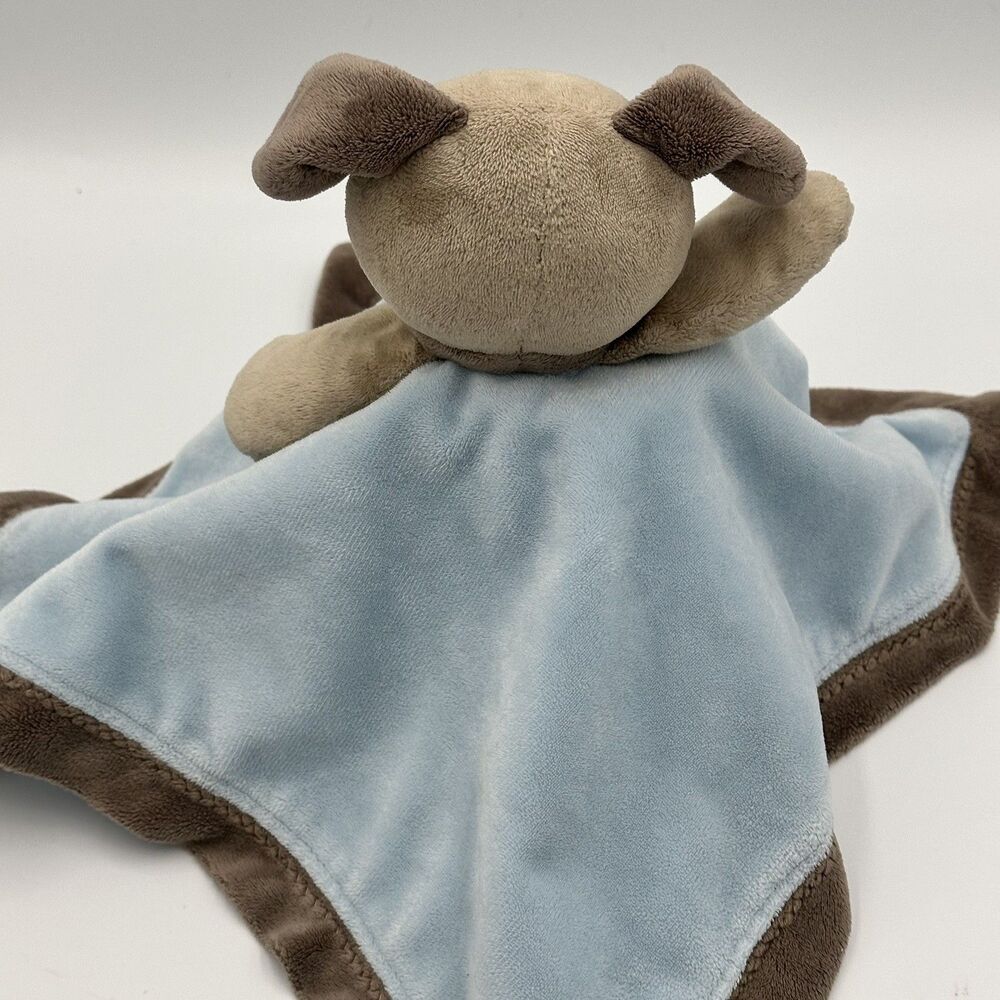 Carters Puppy Dog "I Love You" Lovey Rattle Security Blanket Blue Plush - Picture 6 of 12